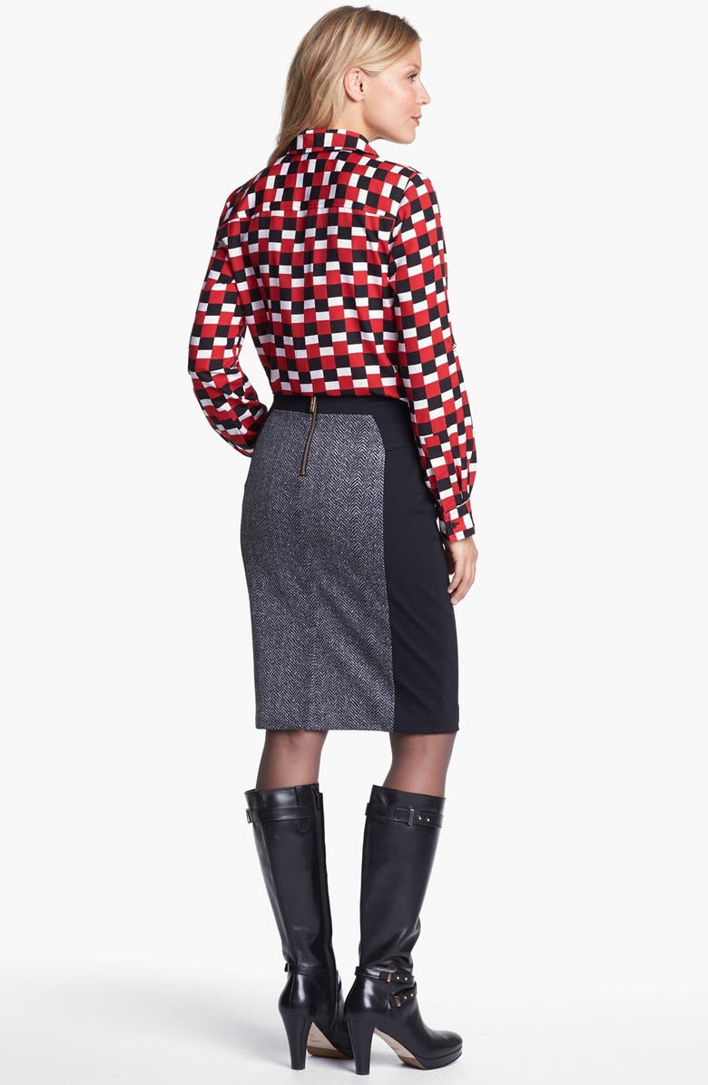 MICHAEL Michael Kors Check Print Safari Shirt, Alternate, color, 