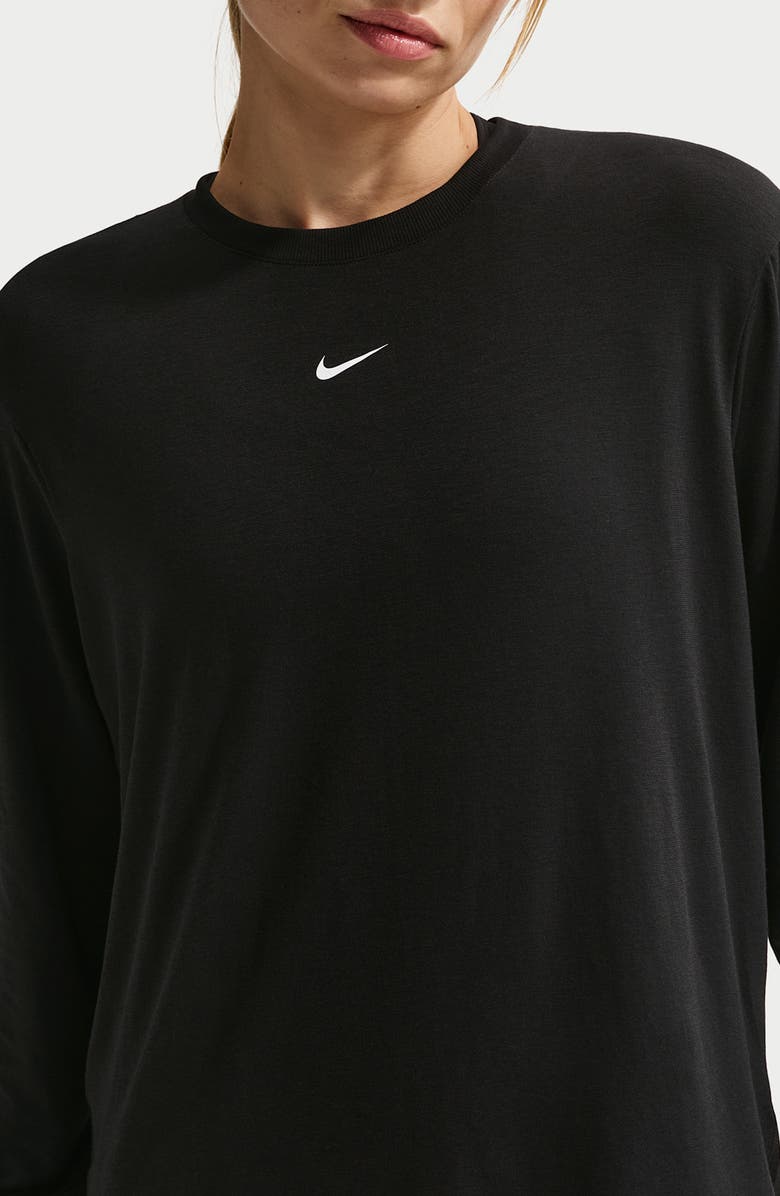 Nike One Relaxed Dri-FIT Top, Alternate, color, Black/White