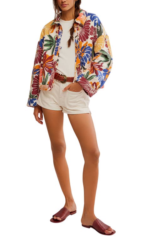 Free People Soleil Beach Jacket Tropical Combo