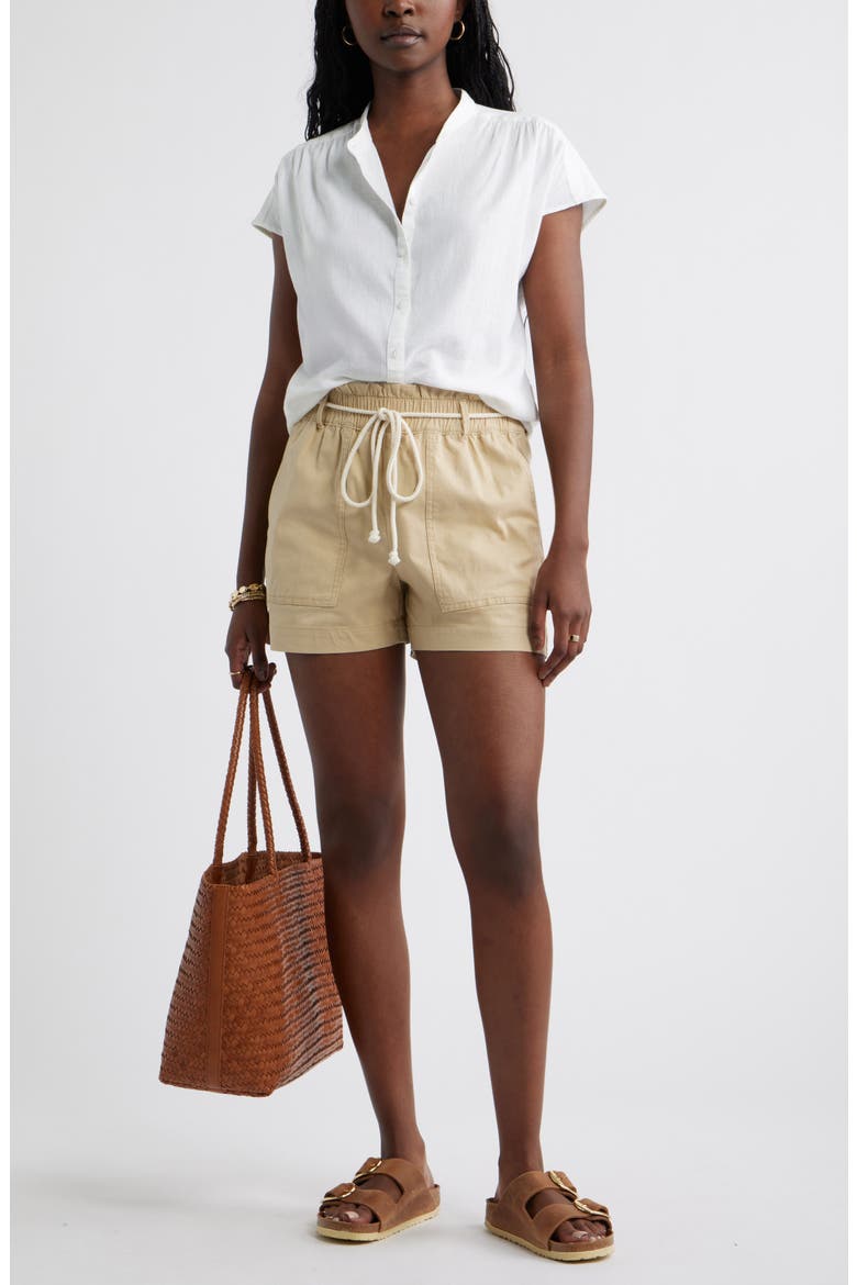Linen Blend Shirt, Alternate, color, WHITE