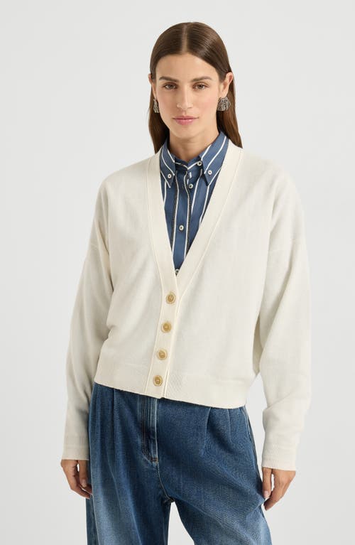 Brunello Cucinelli Button-front Cashmere Cardigan In Neutral