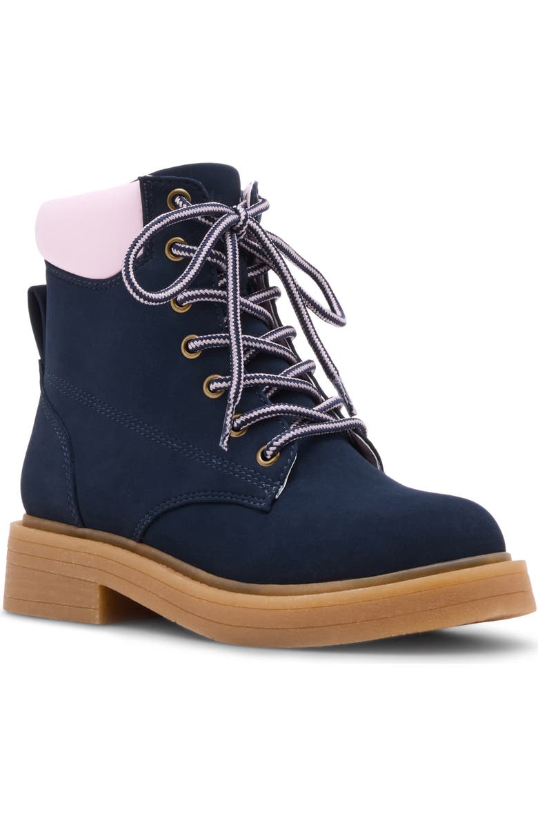 Steve Madden Kids' Jjumble Lace-Up Bootie, Main, color, Navy