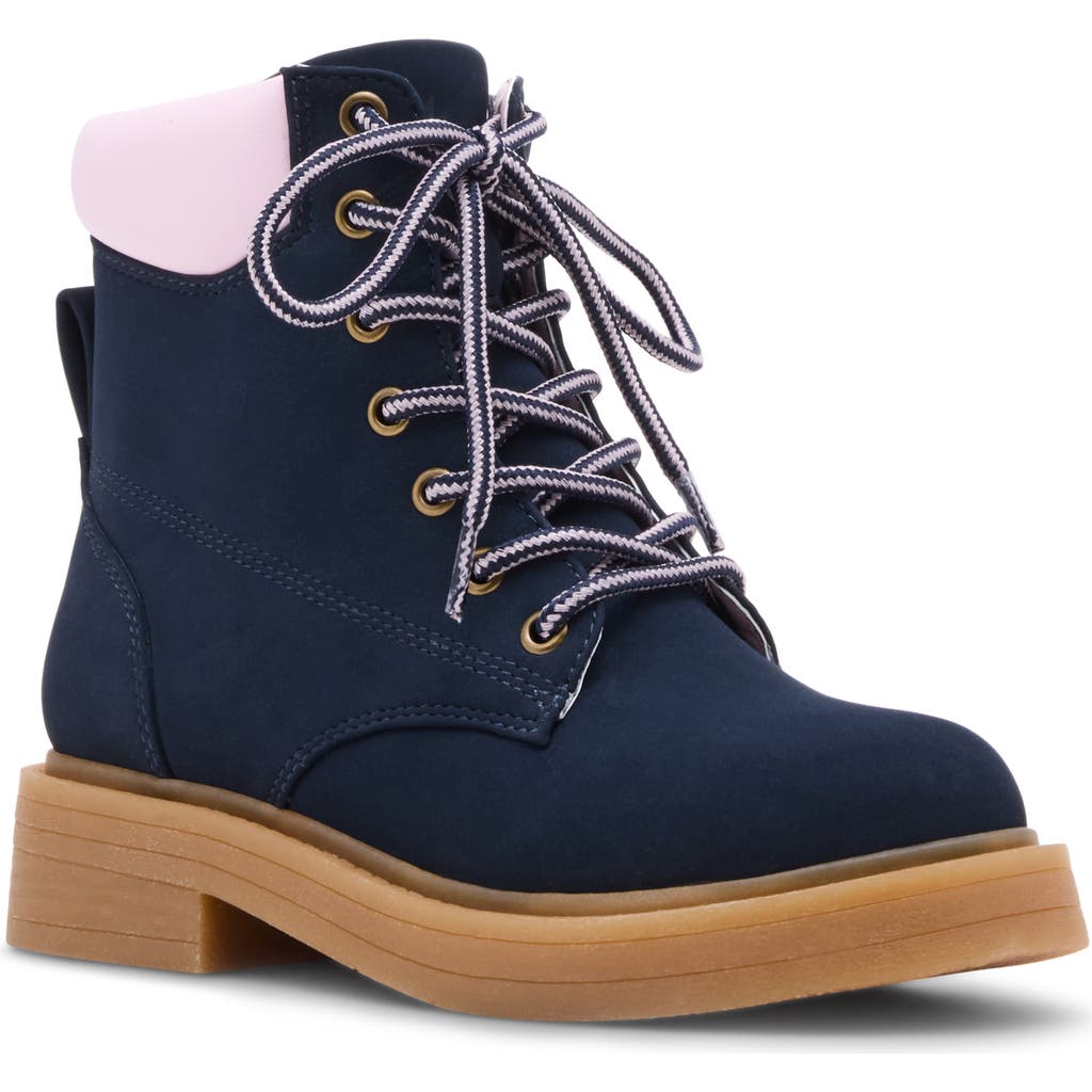 Steve Madden Kids' Jjumble Lace-up Bootie In Blue