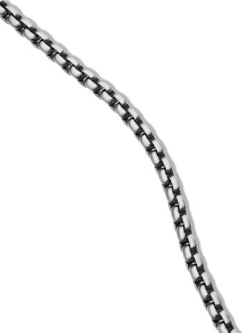 Box Chain Necklace in Sterling Silver with 14K Yellow Gold Accent, 1.7mm