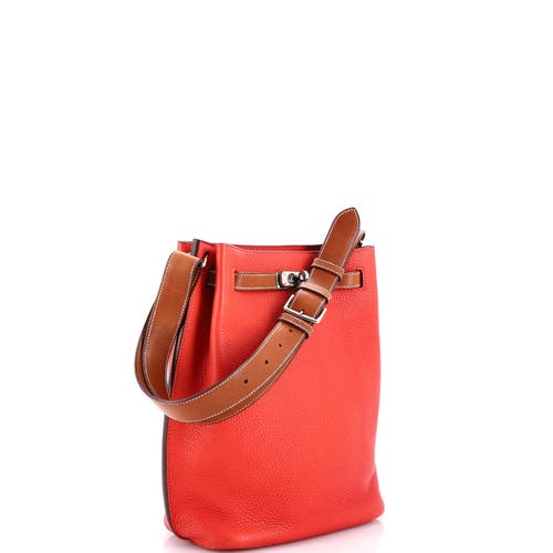Pre-owned Hermes Hermes So Kelly Bag Togo 22 In Red