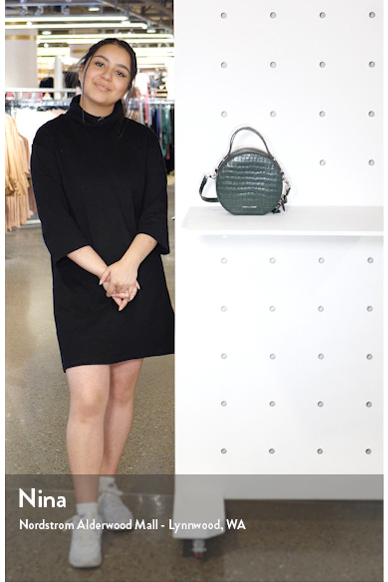 Jody Croc Embossed Leather Circle Crossbody Bag video