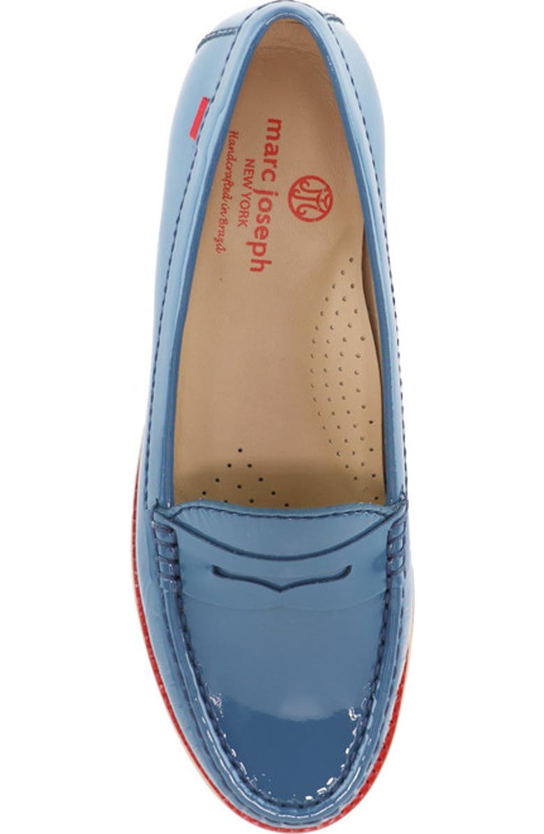 Marc Joseph New York East Village Patent Leather Penny Loafer, Alternate, color, Atlantic Blue Patent