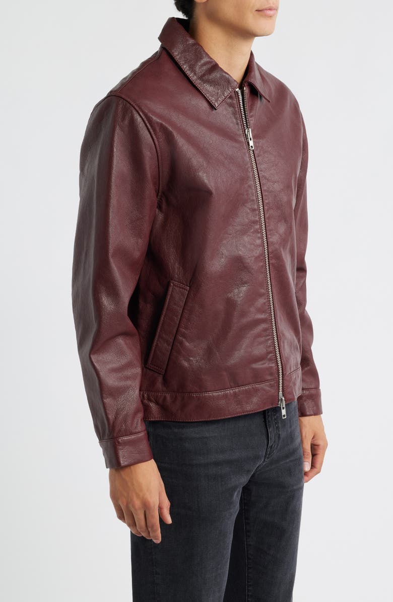 Wax London Kendal Leather Jacket, Alternate, color, Cherry