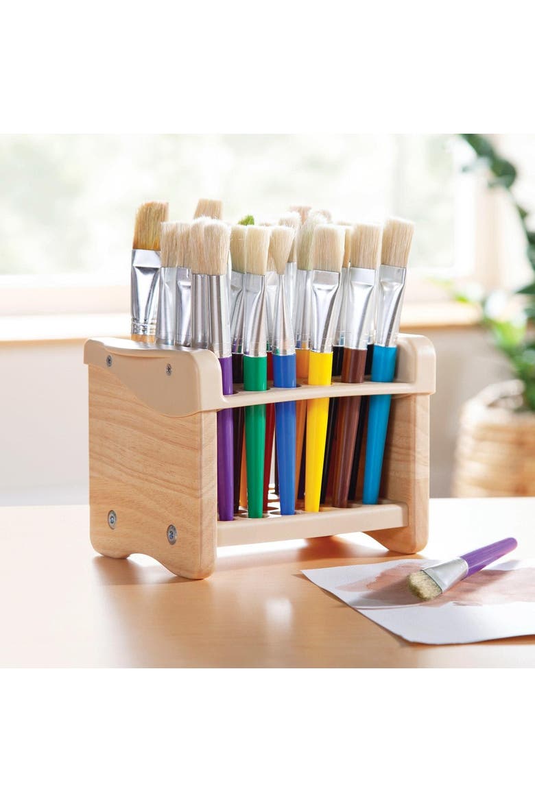 Tabletop Paintbrush Stand, Alternate, color, Beige