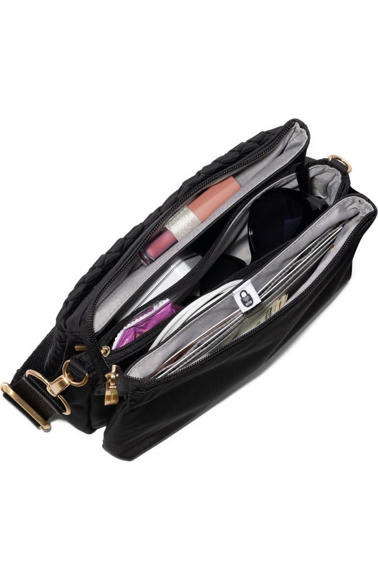 BAGGALLINI Perry Woven Crossbody, Alternate, color, Black Woven Twill