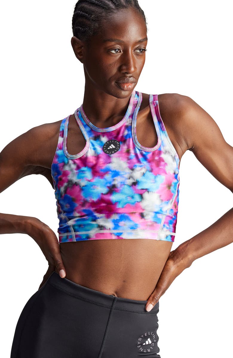 adidas by Stella McCartney PR Printed Crop Tank, Alternate, color,