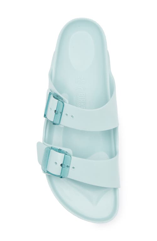 Shop Birkenstock Arizona Stealth Buckle Eva Slide Sandal In Surf Green