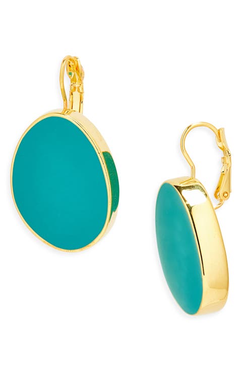 Enamel Statement Drop Earrings