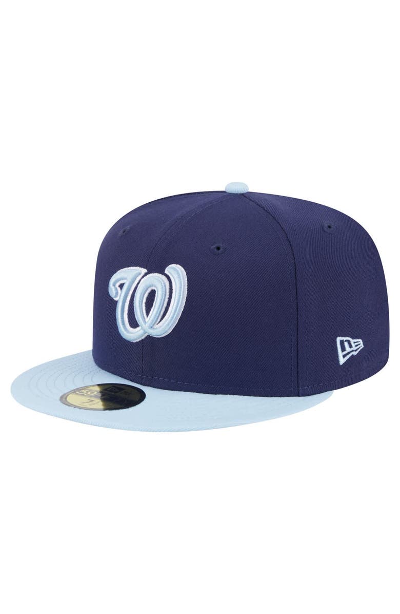New Era Men's New Era Navy/Light Blue Washington Nationals Color Pack 2-Tone 59FIFTY Fitted Hat, Alternate, color, 