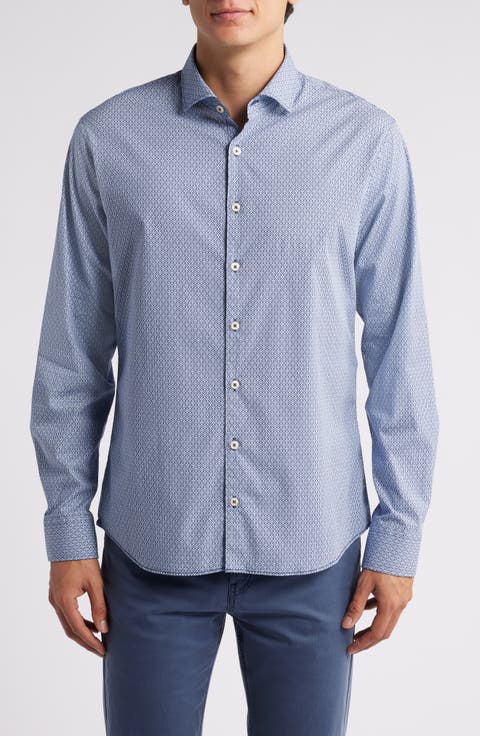Harold Hi Flex Cotton Button-Up Shirt