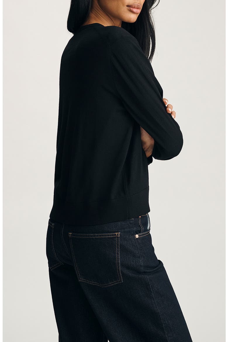 Wool Cardigan, Alternate, color, BLACK