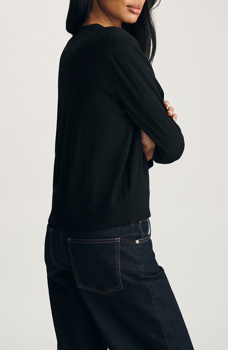 Mavi Jeans Wool Cardigan, Alternate, color, Black