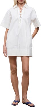 STAUD Tove Lace Up Dress