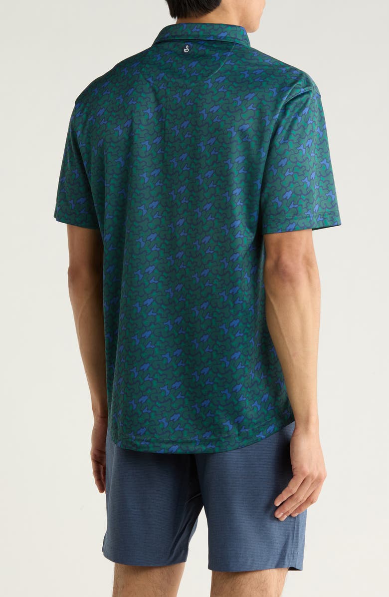 Swannies Pero Performance Golf Polo, Alternate, color, Forest