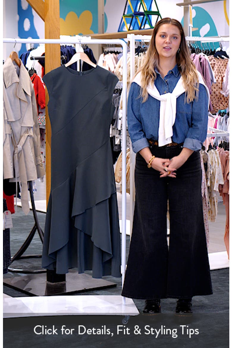 Cap Sleeve High Low Midi dress video