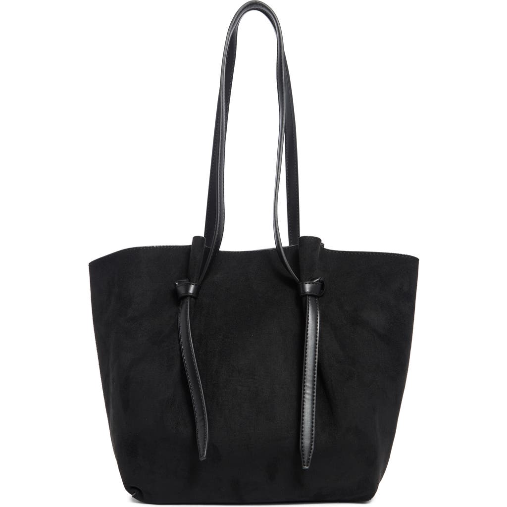 Urban Expressions Handbags Faux Suede Tote In Black