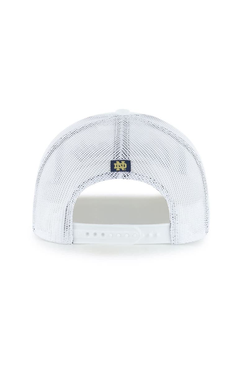'47 Men's '47 White Notre Dame Fighting Irish Garner Rope Trucker Adjustable Hat, Alternate, color,