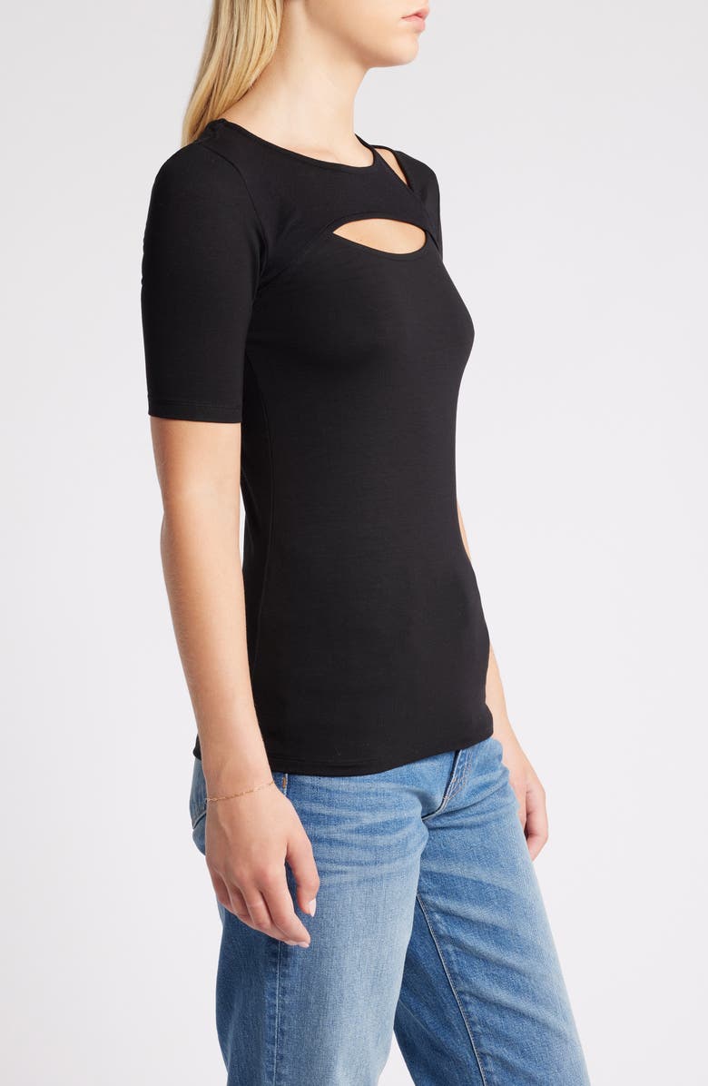 Marcella Bowen Asymmetric Top, Alternate, color, Black