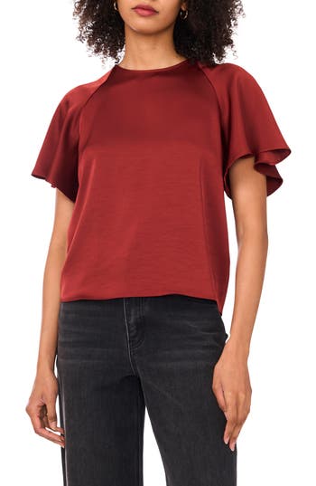 1.state Raglan Sleeve Top In Red