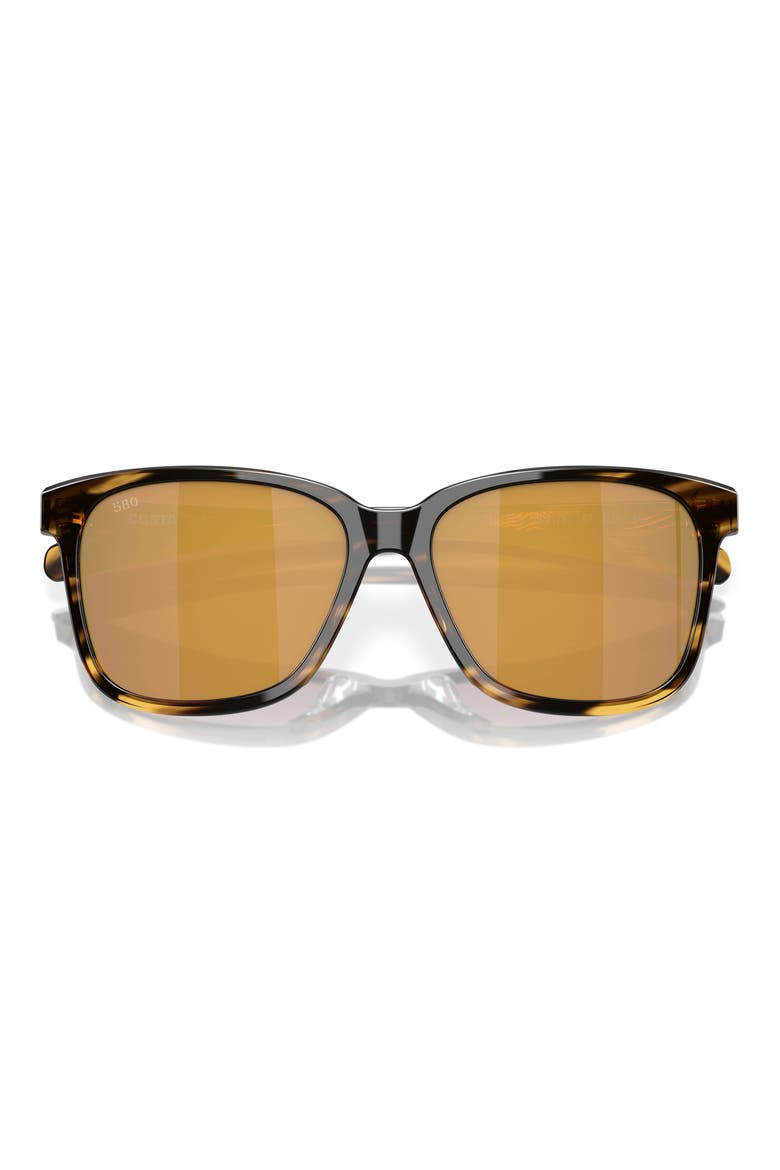 Phantos 57mm Polarized Sunglasses, Alternate, color, TORTOISE/ GOLD MIRROR 580G