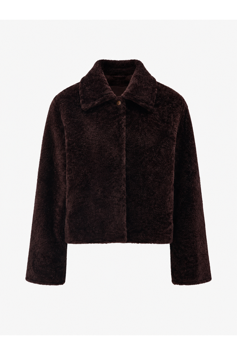 Legato Shorn Merino Shearling Jacket, Main, color, Burgundy