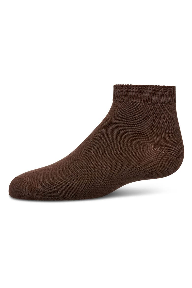 Basic Silky-Soft Gauge Ankle Sock, Main, color, Chestnut Brown