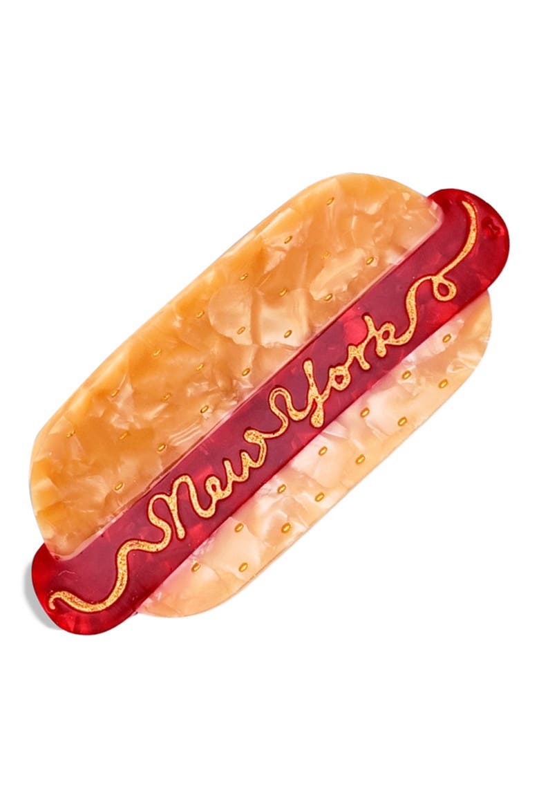 New York Hot Dog Claw Clip, Main, color, BEIGE