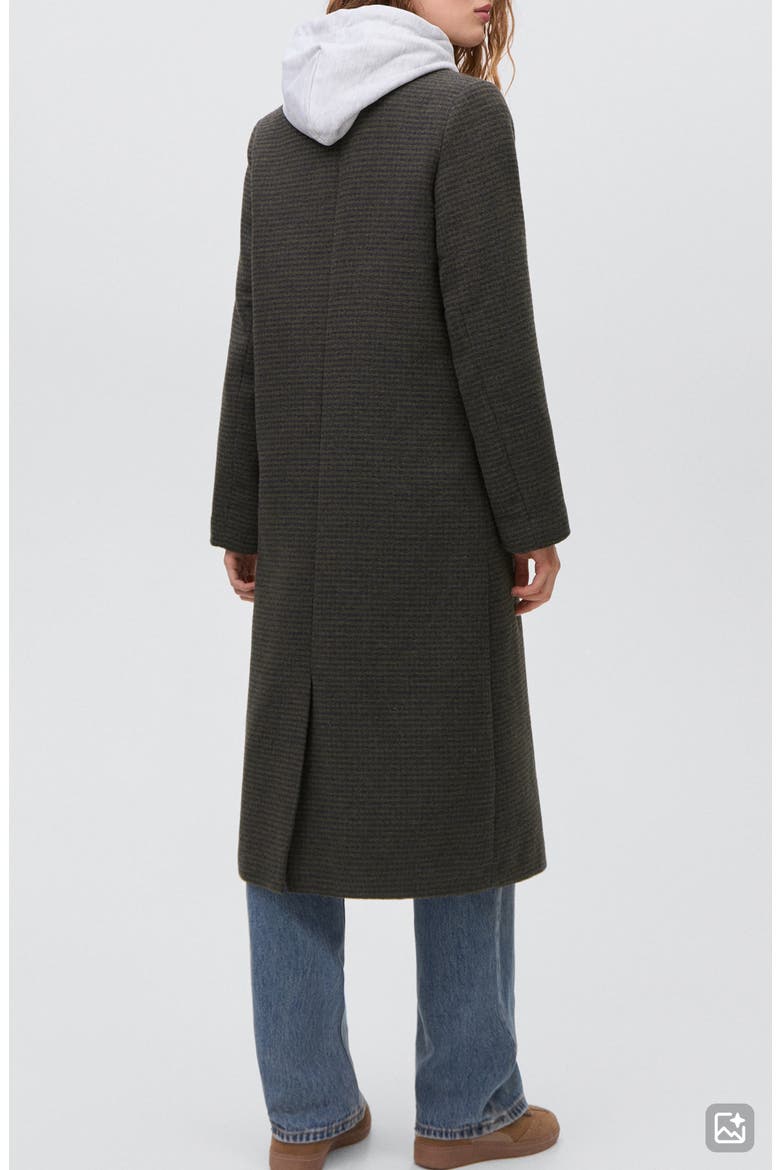 Long Check Coat, Alternate, color, GREY