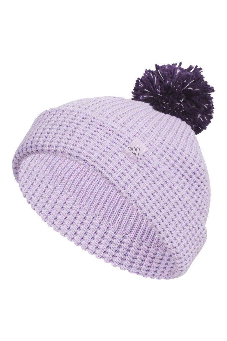 Kids' Pompom Beanie, Main, color, LIGHT PURPLE
