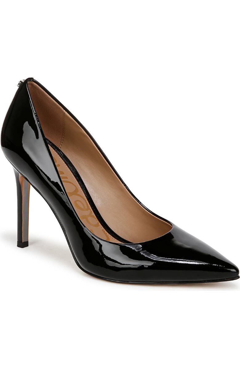 Sam Edelman Hazel Pointed Toe Pump, Main, color, Black Shiny Patent