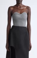 Jil Sander Heart Bustier Wool Blend Top