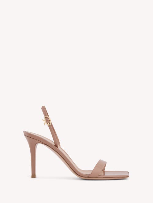 Gianvito Rossi Ribbon Buckle Stiletto Heels With Squared Toe Design In Praline