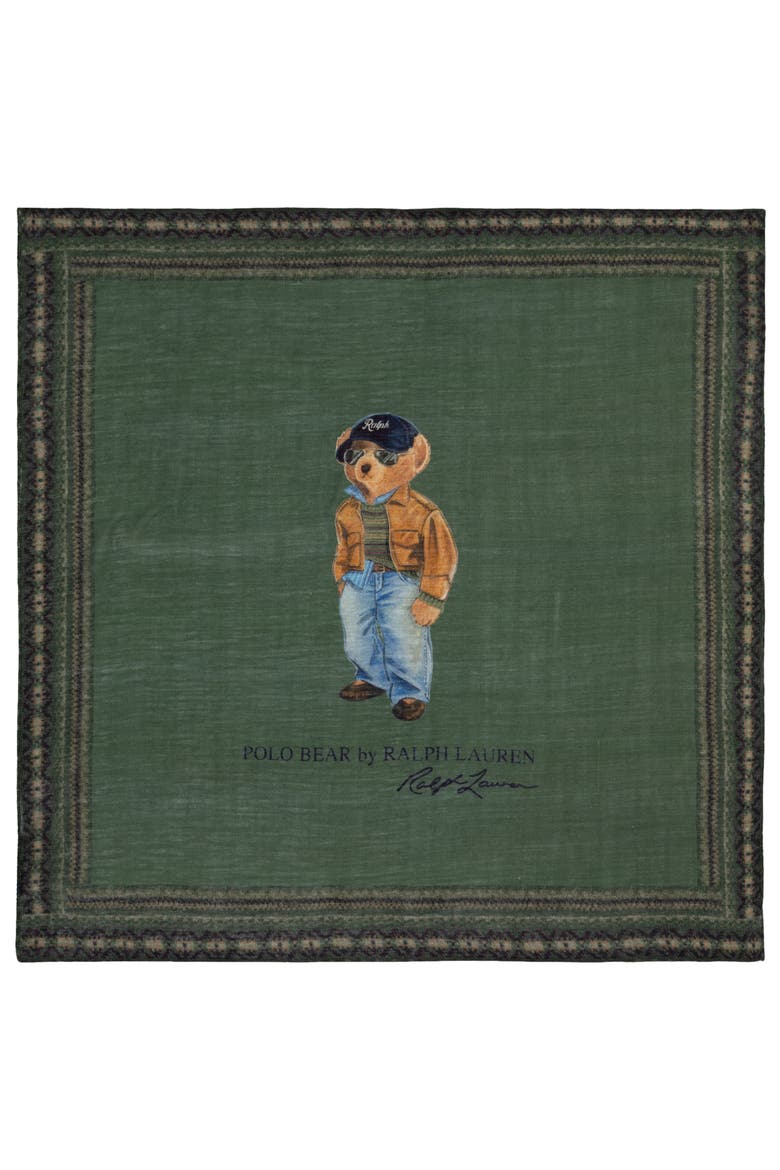 Wool Bandana, Alternate, color, OLIVE MULTI