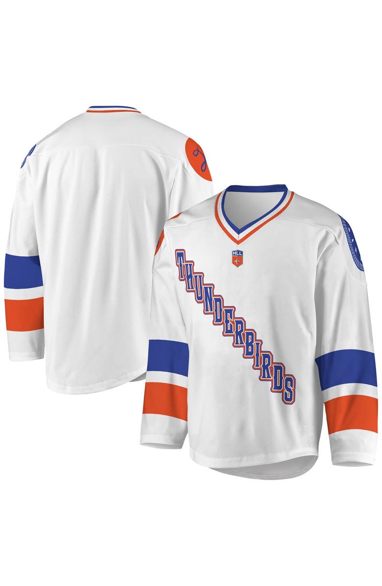 ADPRO Sports Men's White/Purple Halifax Thunderbirds Replica Jersey, Alternate, color, White