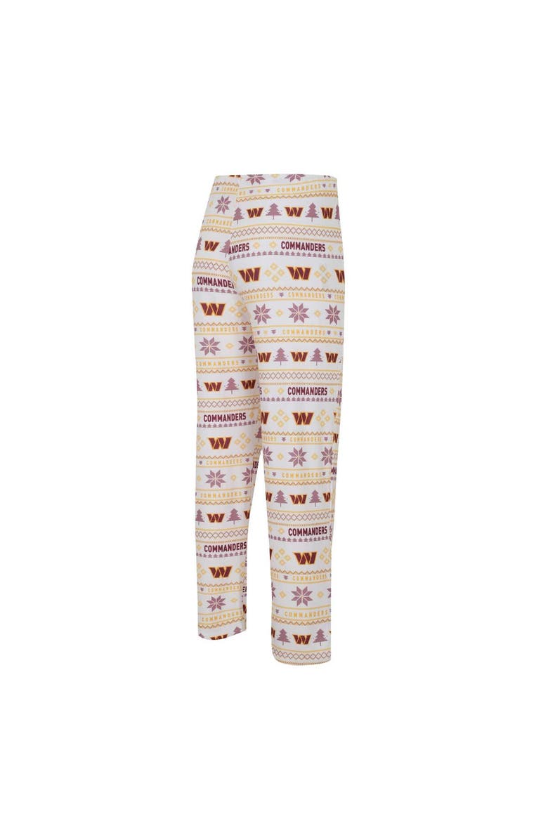 CONCEPTS SPORT Men's Concepts Sport White/Burgundy Washington Commanders Tinsel Raglan Long Sleeve T-Shirt & Pants Sleep Set, Alternate, color, White