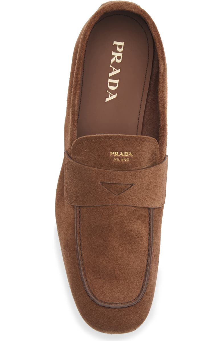 Prada Piped Loafer, Alternate, color, Cacao