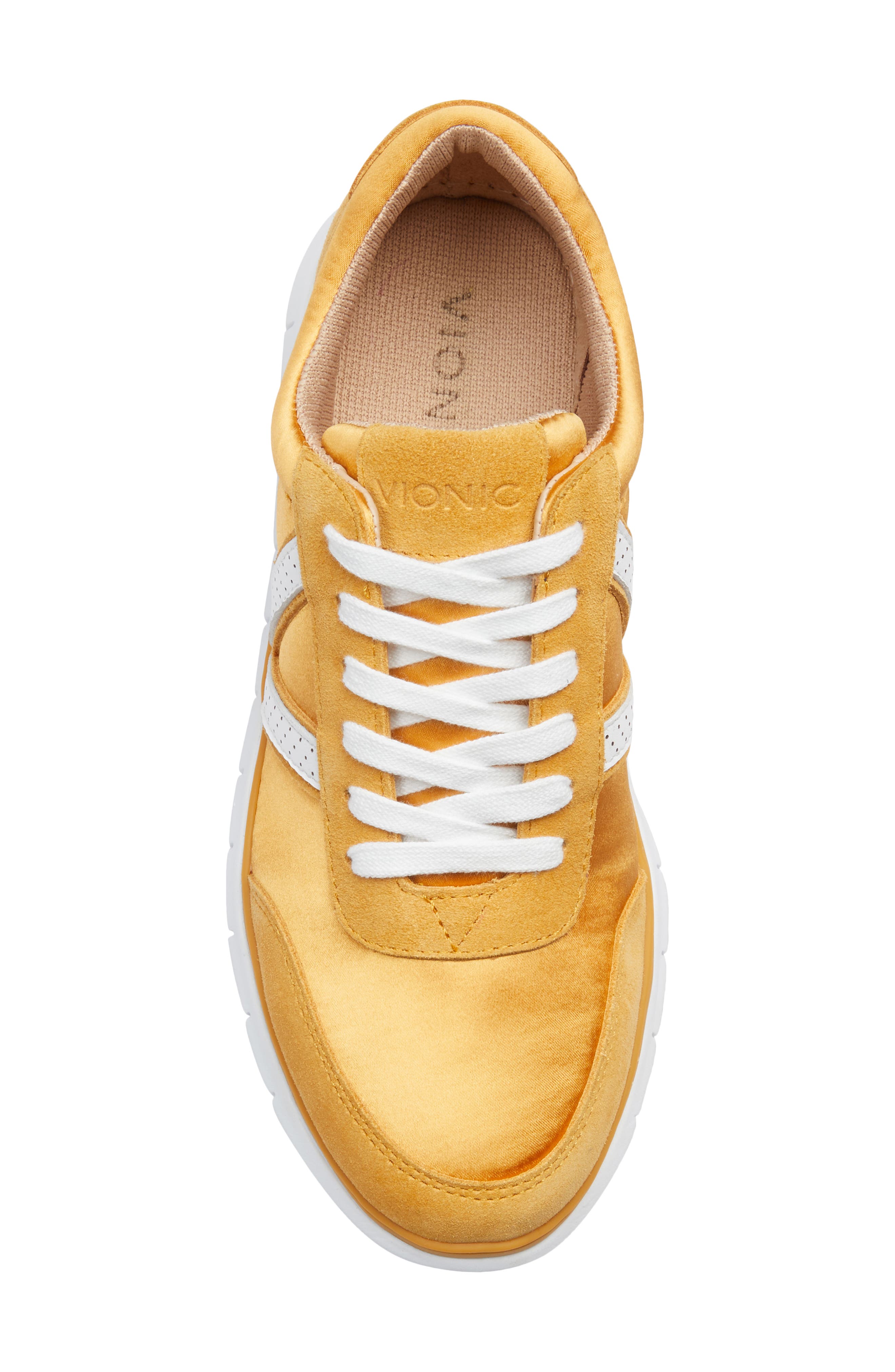 Nana Sneaker, Alternate, color, MUSTARD SUEDE