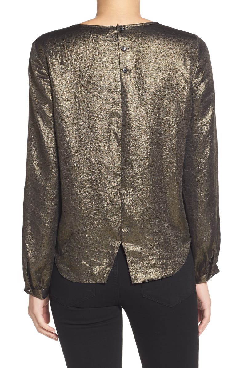 Chelsea28 Metallic Surplice Top, Alternate, color,