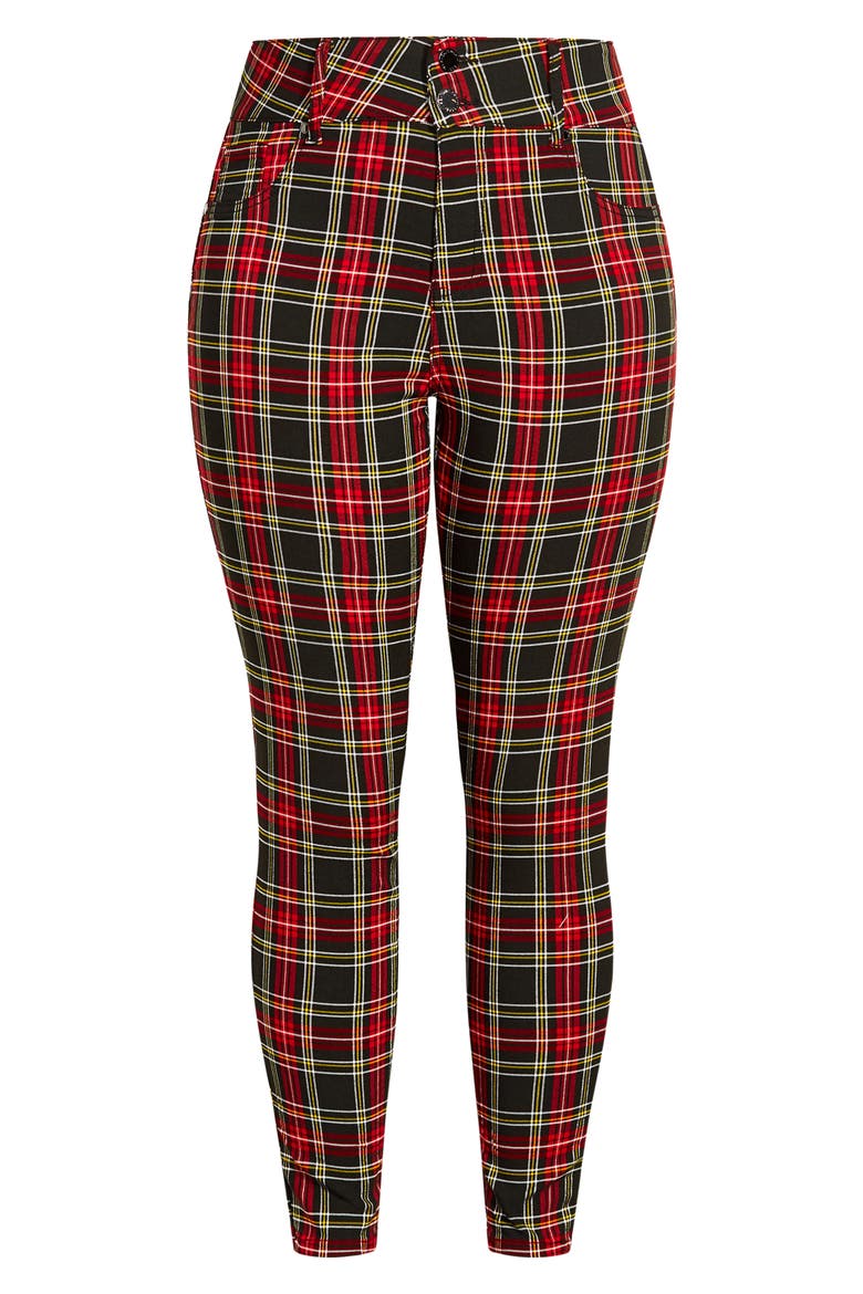 Harley Check Skinny Jeans, Alternate, color, CHECK
