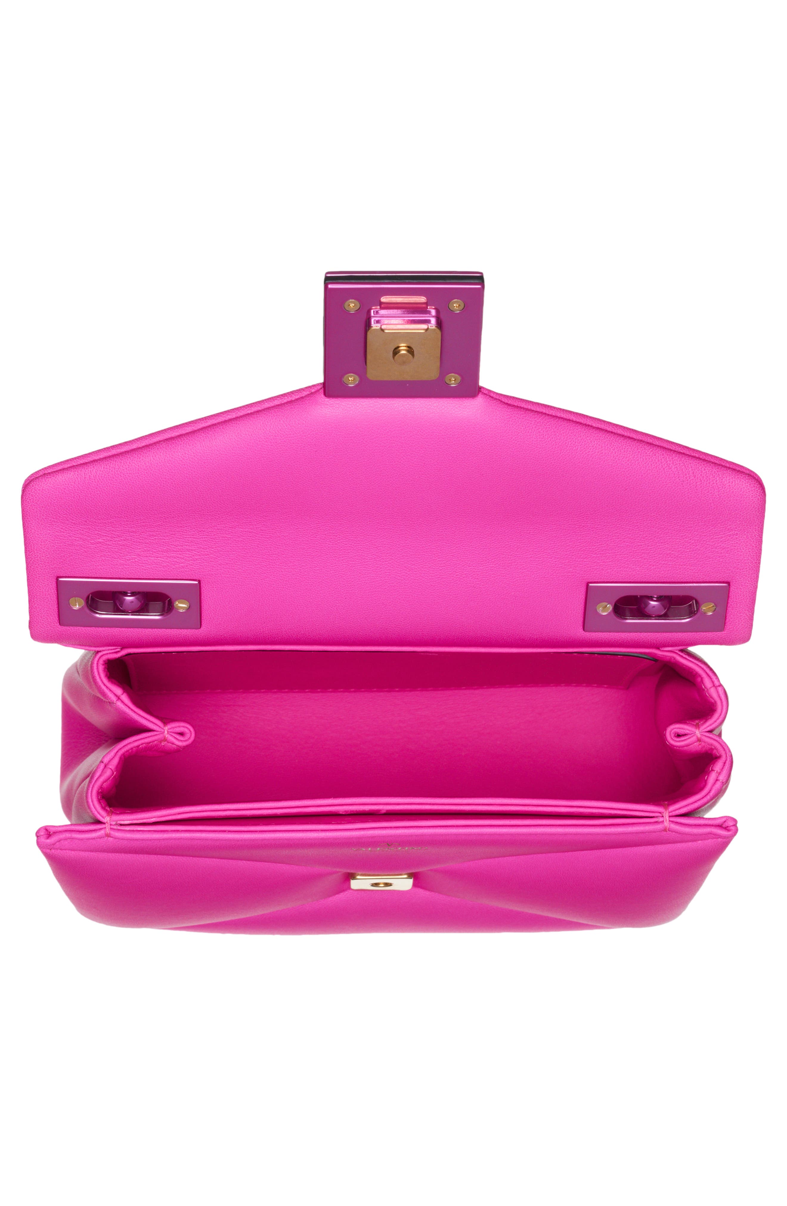 Valentino Garavani Medium One Stud Leather Shoulder Bag, Alternate, color, 