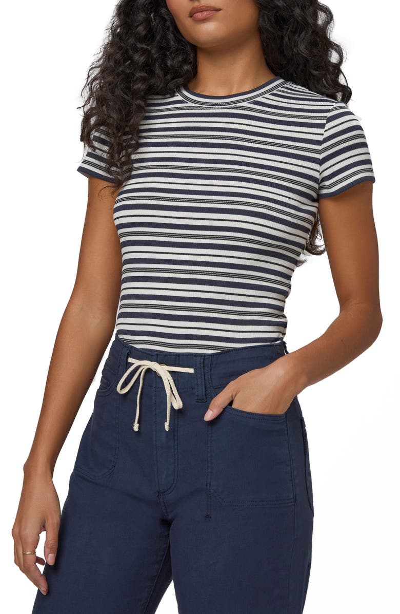 PAIGE Ari Drawstring Wide Leg Pants, Alternate, color, Vintage Navy Seascape