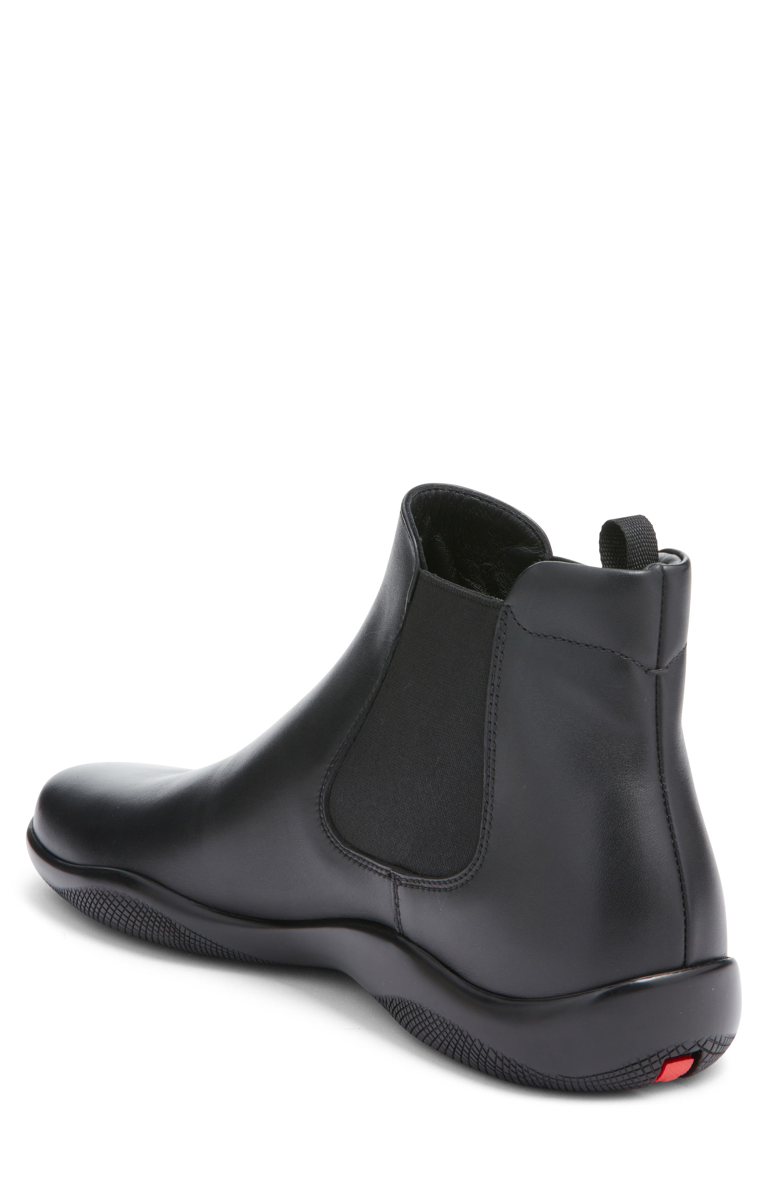 Prada America&#x27;s Cup Chelsea Boot, Alternate, color, Nero