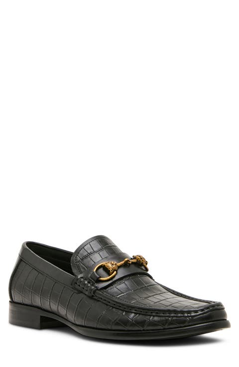 Brysin Croc Embossed Bit Loafer