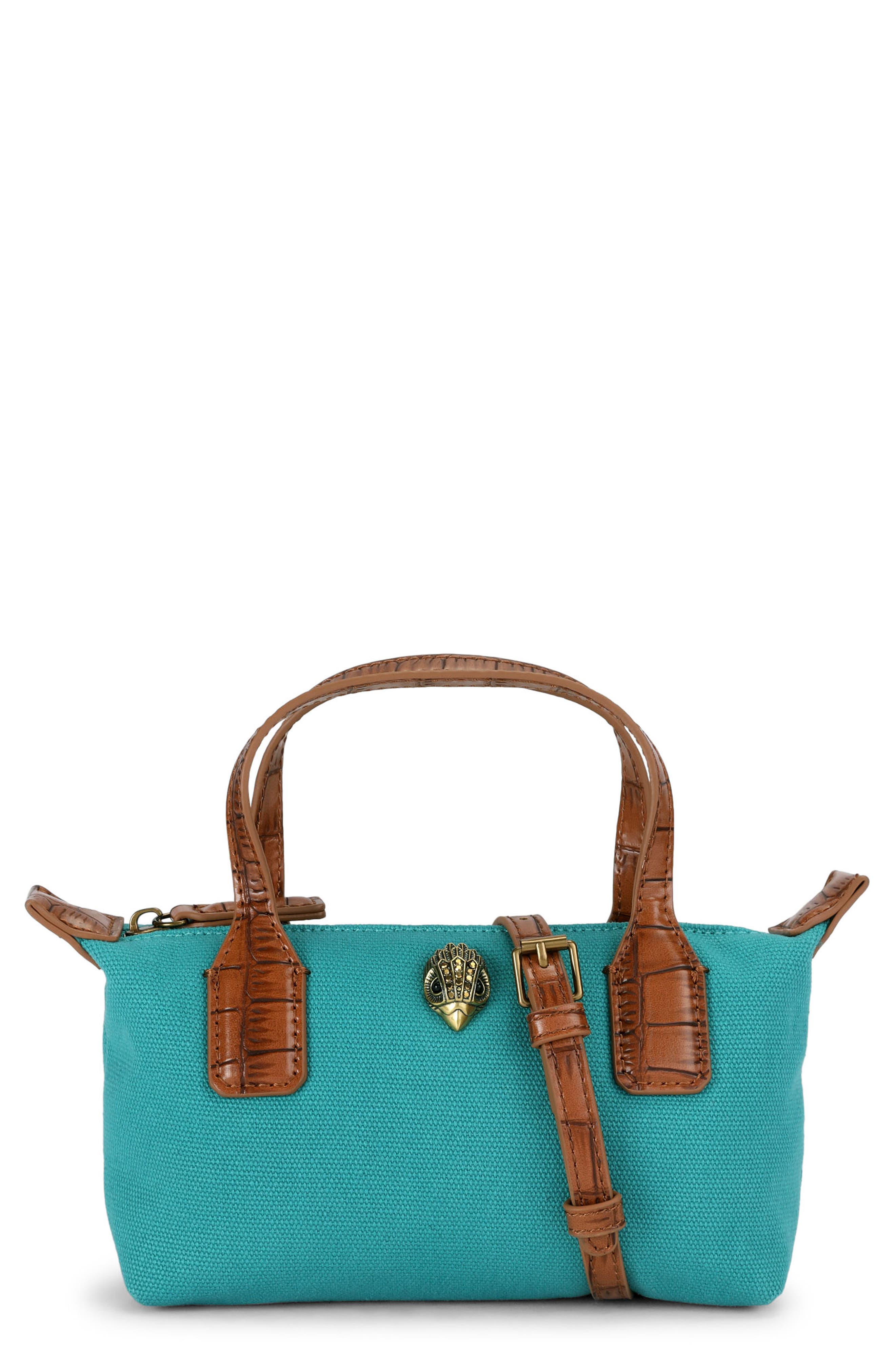 Tiny Sloane Canvas Handbag, Main, color, TURQUOISE