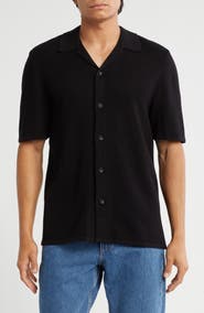 rag & bone Lewis Cotton Knit Camp Shirt
